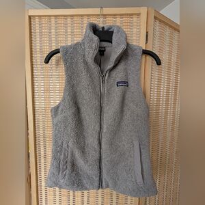 Patagonia Light Gray Sherpa Fleece Vest